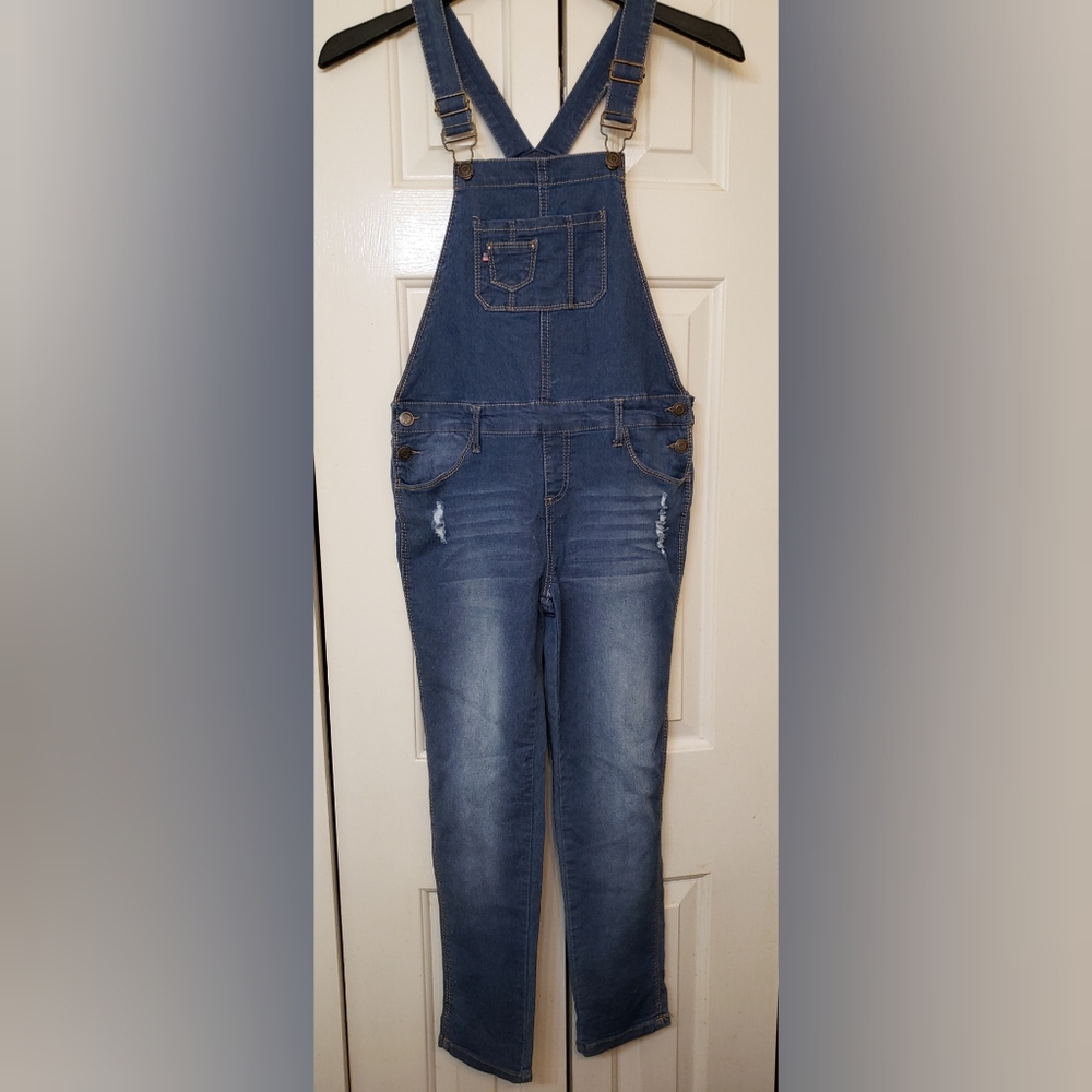 Vigoss Jeans Denim Bib Overalls Girls L